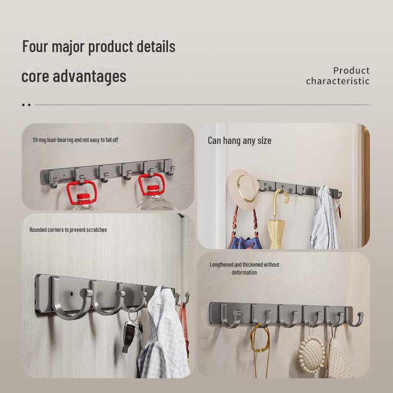 Strong Adhesive Wall Hooks for Kitchen, Bathroom, or Entrance - No Drilling Required