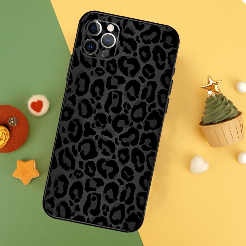 Leopard Print Black Cheetah Pattern Phone Case For iPhone 17 Pro Max 17Air 16E 15 14 13 12 11 16 Pro Max Mini Shockproof Cover
