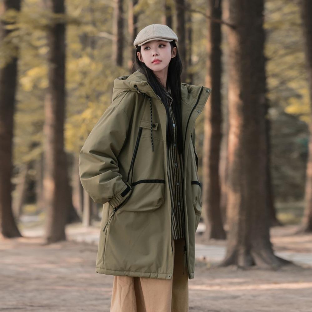 2025 new winter white duck down jacket cold liner medium and long thickened warm and cold-resistant couple jacket