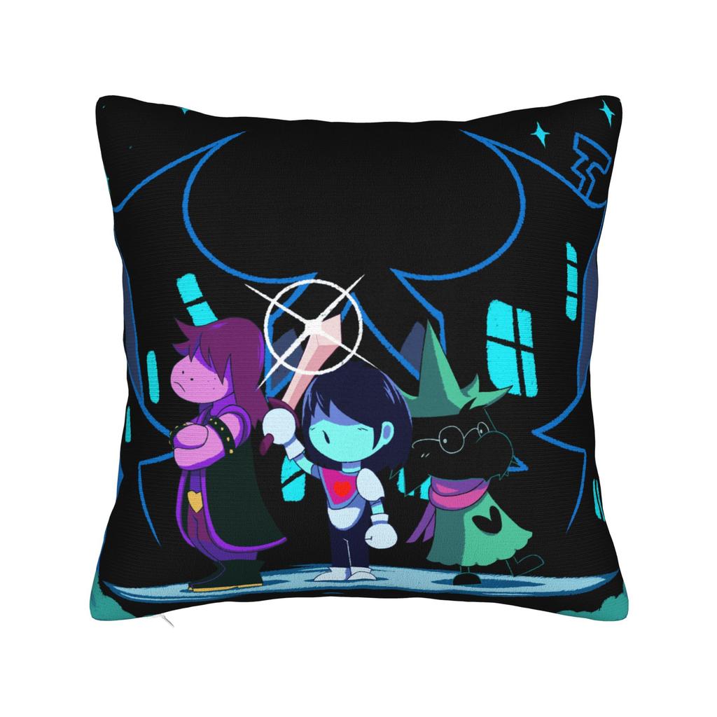 Deltarunes Kris Ralsei Susie Pillowcase Soft Cushion Cover Decorative Pillow Case Cover Bed Square