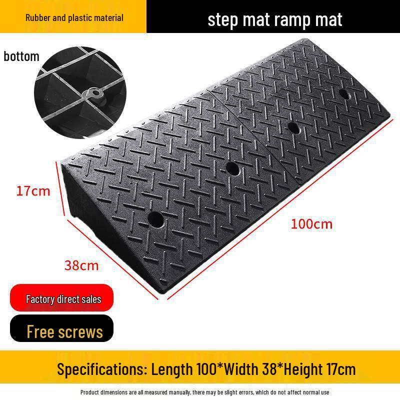 Heavy-Duty Rubber/Plastic Curb Ramp & Speed Bump Pad