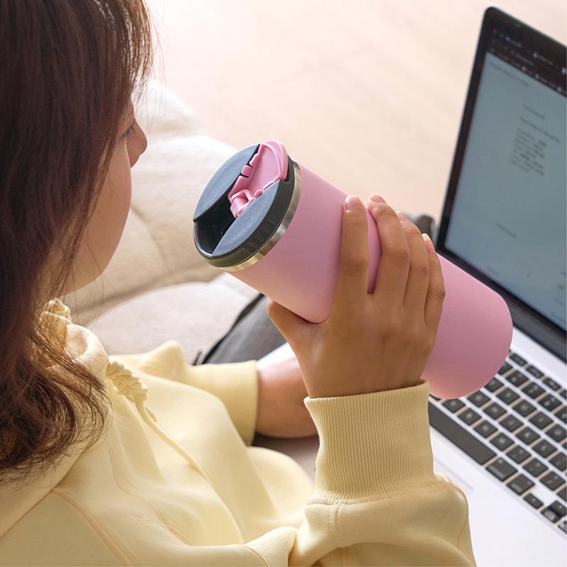 Tyeso 600ML Vacuum Flasks Travel Tumbler Large Capacity Office Car Cup Insulated Portable for Hot Cold Drinks Premium Drinkware