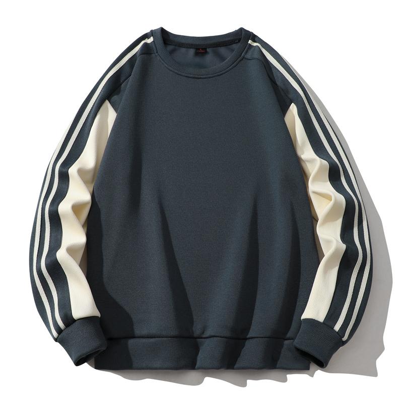 Maglione allentato primaverile e autunnale da uomo, maglione a maniche lunghe da uomo casual, girocollo, taglie forti