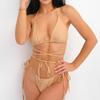 Two-piece Swimsuit for Sunbathing On the Beach, Tied Bikini Suit, Size L Two-piece Swimsuit for Sunbathing On the Beach, Tied Bikini Suit, Size L