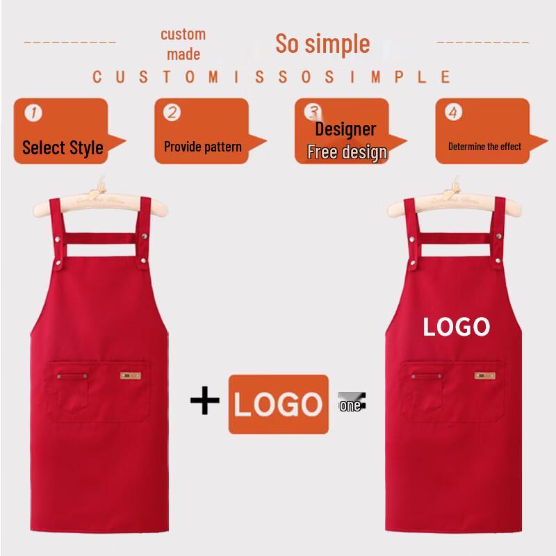 Tongdi Fashion Wide Shoulder Pocket Apron