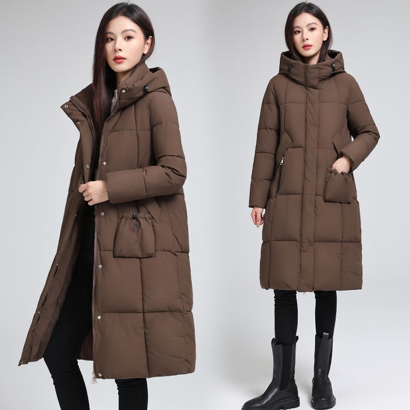 Fashionable Long Hooded Down Cotton-padded Jacket, Loose Cotton-padded Jacket for Women Winter