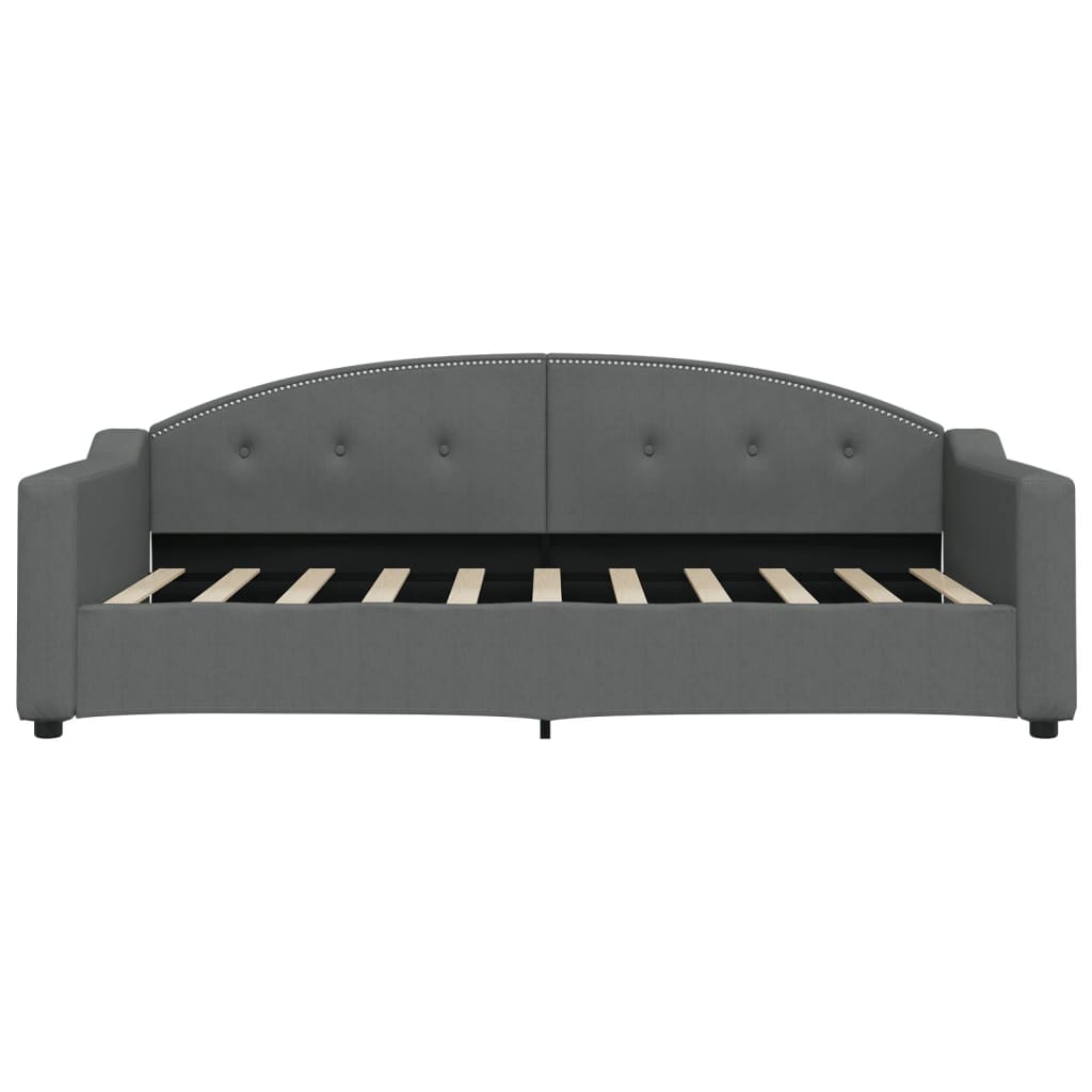 Daybed with Mattress Dark Grey 90x190 cm Fabric
