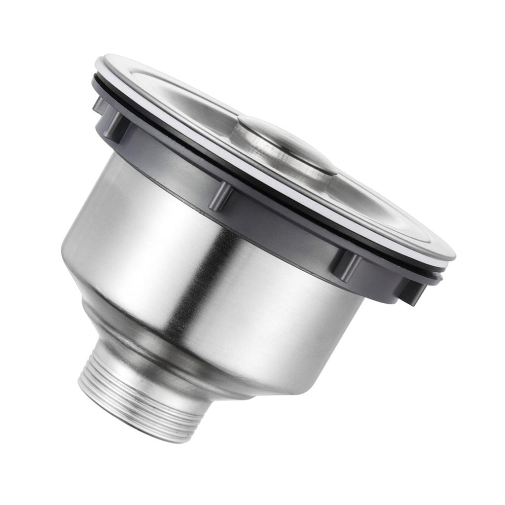 Easy Install Steel Sink Drain with Removable Basket Versatile Steel Kitchen Sink Drain set for Standard Kitchen Sinks