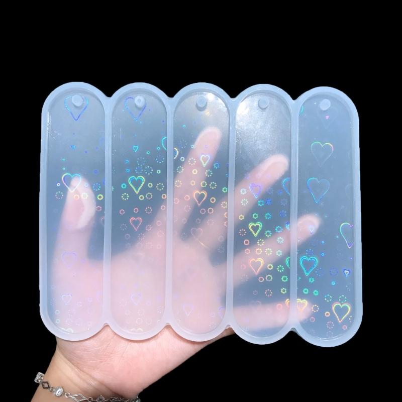 Marcadores Moldes de Resina Irregulares Holográficos Moldes de Resina Molde de Silicone para Marcadores para Artesanato DIY Moldes para Fazer Joias