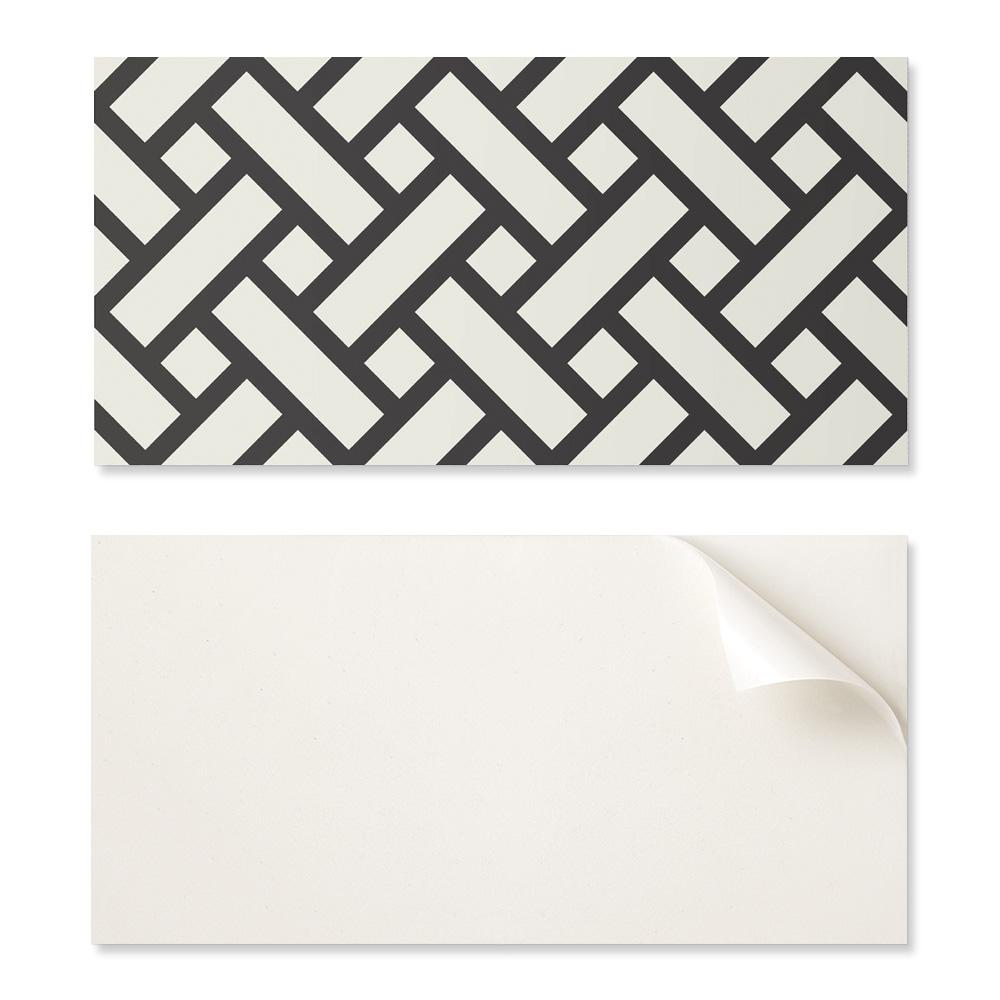 Naklejany Panel Pcv Z Motywem Idealny Do Przedpokoju 100X50 Cm Spleciony Wzór Geometryczny
