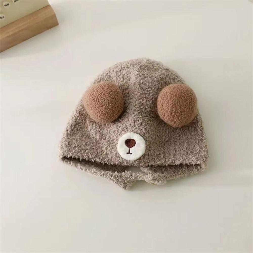 Cute Bear Warmer Plush Pullover Hat New Bonnet Caps  Outdoor