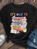 Women'S 'It'S Okay, It'S Okay' Mental Health Awareness T-Shirt Colorful Book and Floral Print, Com