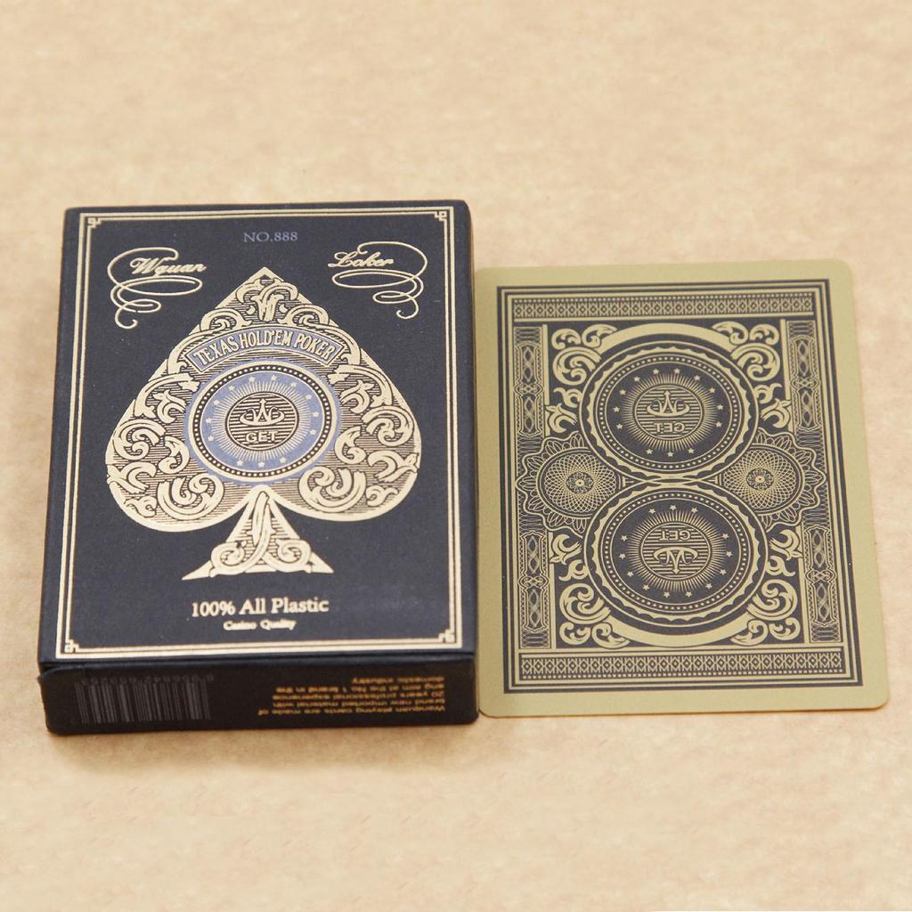 Gold Foil Texas Hold'em Playing Cards – Waterproof, Gold-Edged, Perfect for Home Games