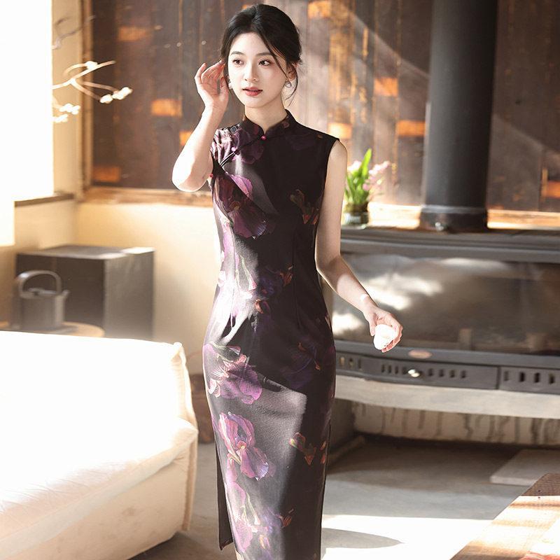 The Republic of China sleeveless national style new Chinese daily Suzhou long cheongsam improved young 1011 new women's high sense
