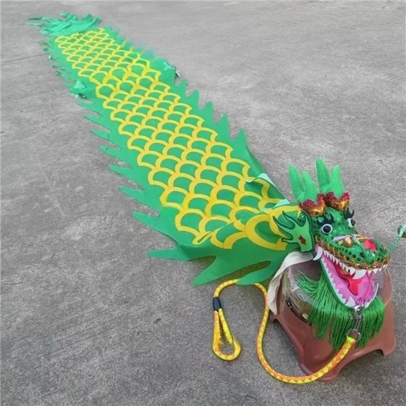 New Year Christams Outdoor Performance 4 Meters Chinese Silk Dragon Dance Products Fitness Dragon For Children Adults