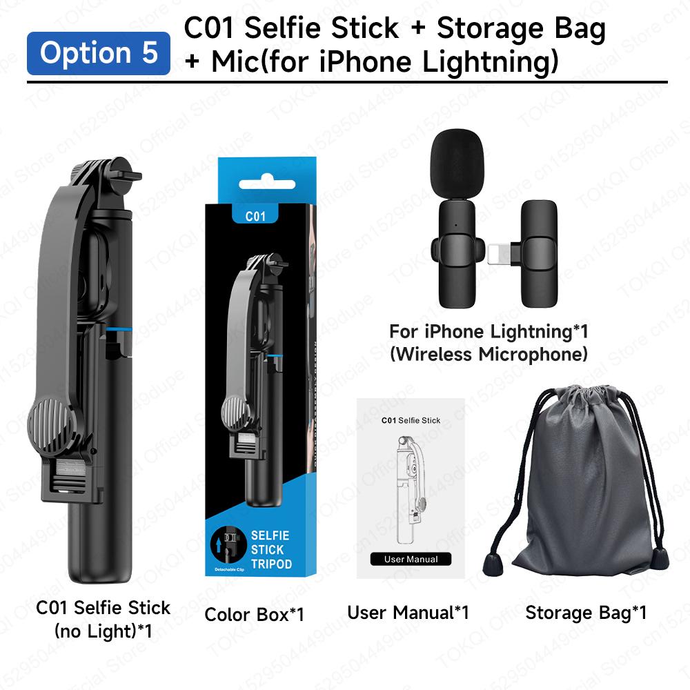 Mini C01/C01s Selfie Stick with Bluetooth Remote Portable Tripod for Cellphone Extendable Stand for iPhone Xiaomi Phone Holder 7