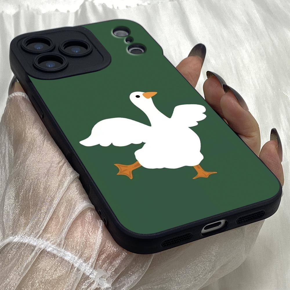 M623 DUCK DUCK Angel Eyes Soft Phone Cases for iPhone Samsung Galaxy Xiaomi Rdemi Huawei Honor Infinix Realme Vivo All Model Case