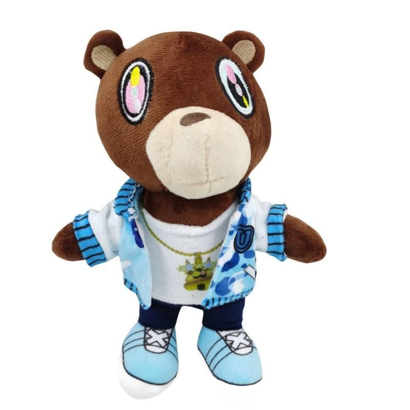 Adorable Kanye Teddy Bear Plush Toy Soft Crystal Velvet Stuffed Doll Collectible
