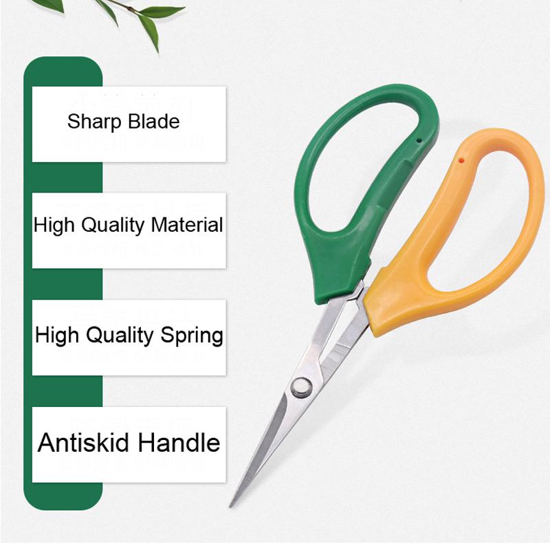 Gardening Scissors Two-color Branch Bonsai Pruning Elbow Rare Fruit Picking Grape Scissors Picking Tool