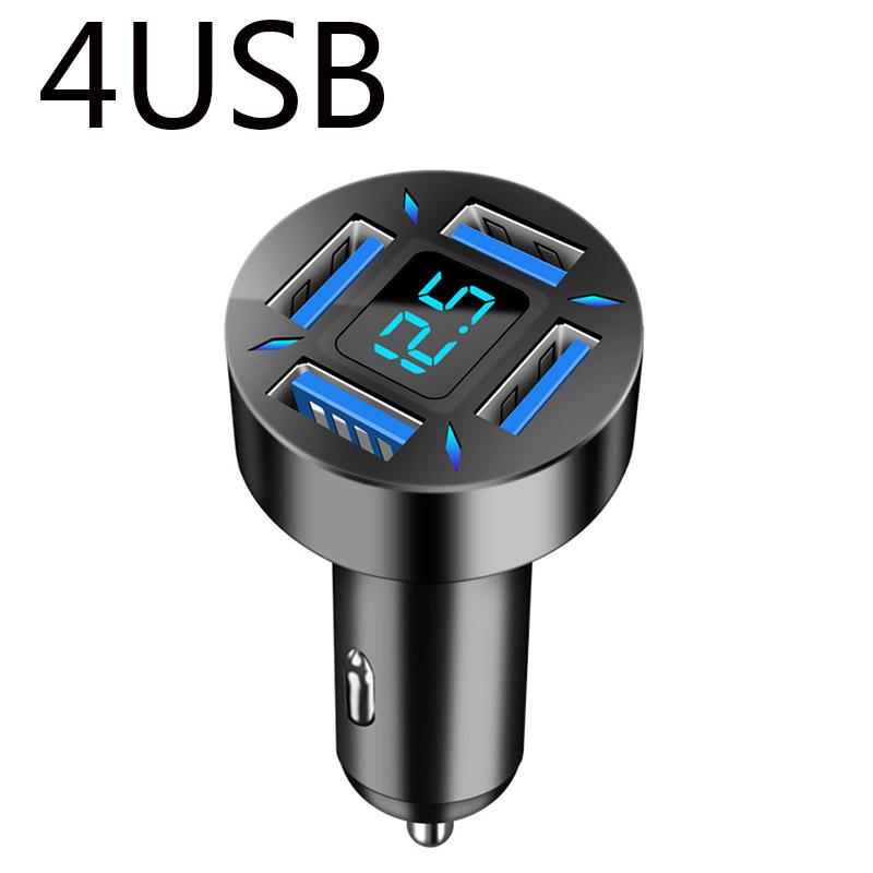 4 Ports Usb Car Charger Fast Charging Pd Quick Charge 3.0 Usb C Car Phone Charger Adapter For Iphone 13 12 Xiaomi Samsung