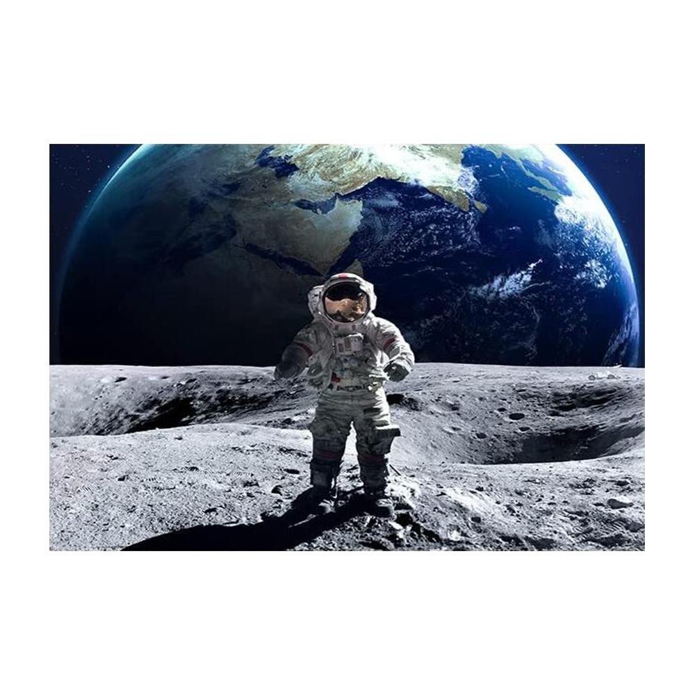 Astronaut Drinks Beer on The Moon While Watching The Earth Being Destroyed Canvas Painting Posters Prints Living Room Wall Art Pictures