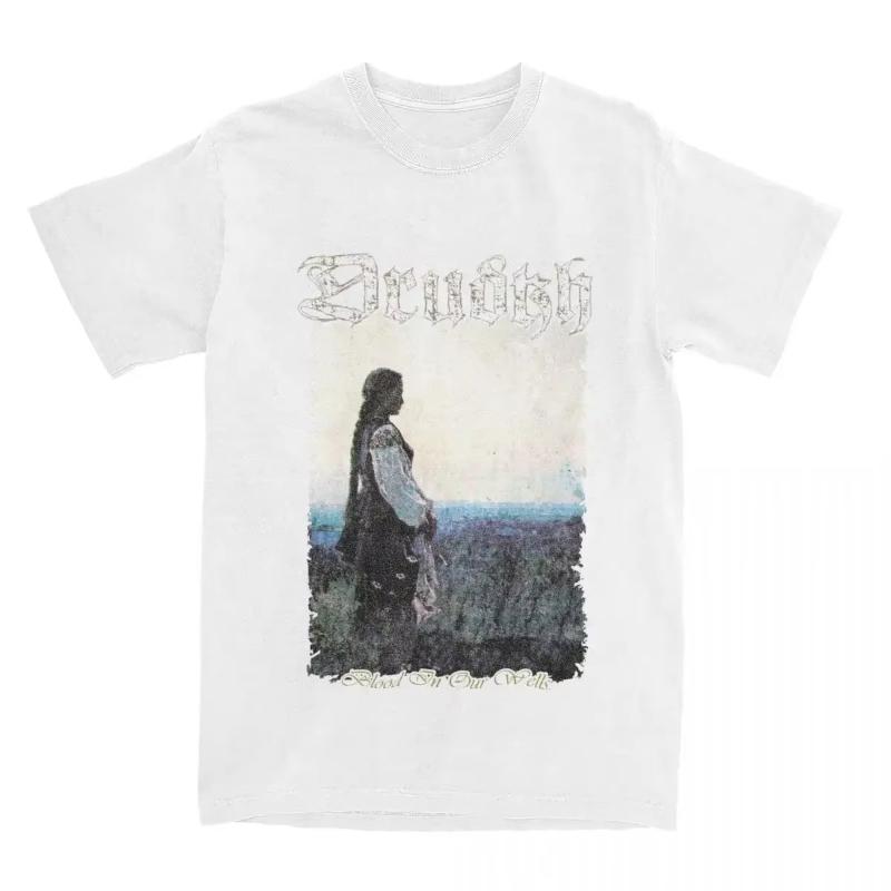 

Drudkh Black Metal with T-shirt Men and Women Plus Size O-neck Oversized Casual Street Wear Retro Harajuku Unisex T-shirt S