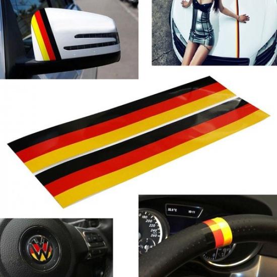 

2pc 9 Euro Color Stripe Decal Stickers For Car Exterior or Interior Decoration