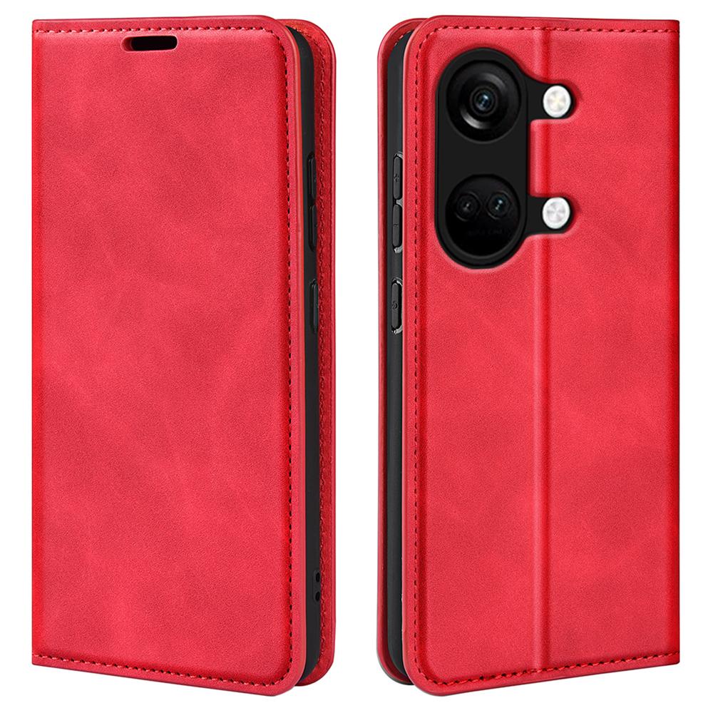 Skin-touch Stand Cover for OnePlus Ace 2V/Nord 3 5G Mobile Phone PU Leather Wallet Shell Flip Case