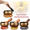 Handmade Nepal Buddha Sound Bowl Stress Relief Yoga Copper Sound Therapy Tibetan Singing Bowl Set Brass Chime