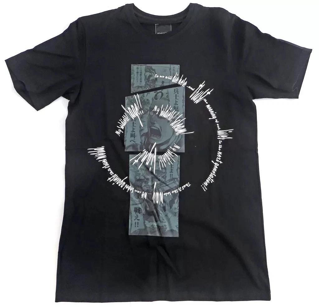 Soldier Fight! Reminiscence Black T-shirt Attack on Titan×MAYLA japanese size L M