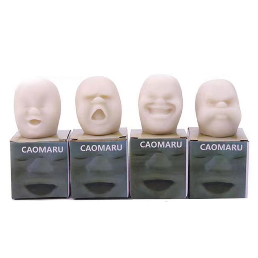 Creative Rubber Fun Squeeze Party Gift Face Relaxation Stress Anti Stress Ball Stress Decompression Student Funny Toy Face Doll