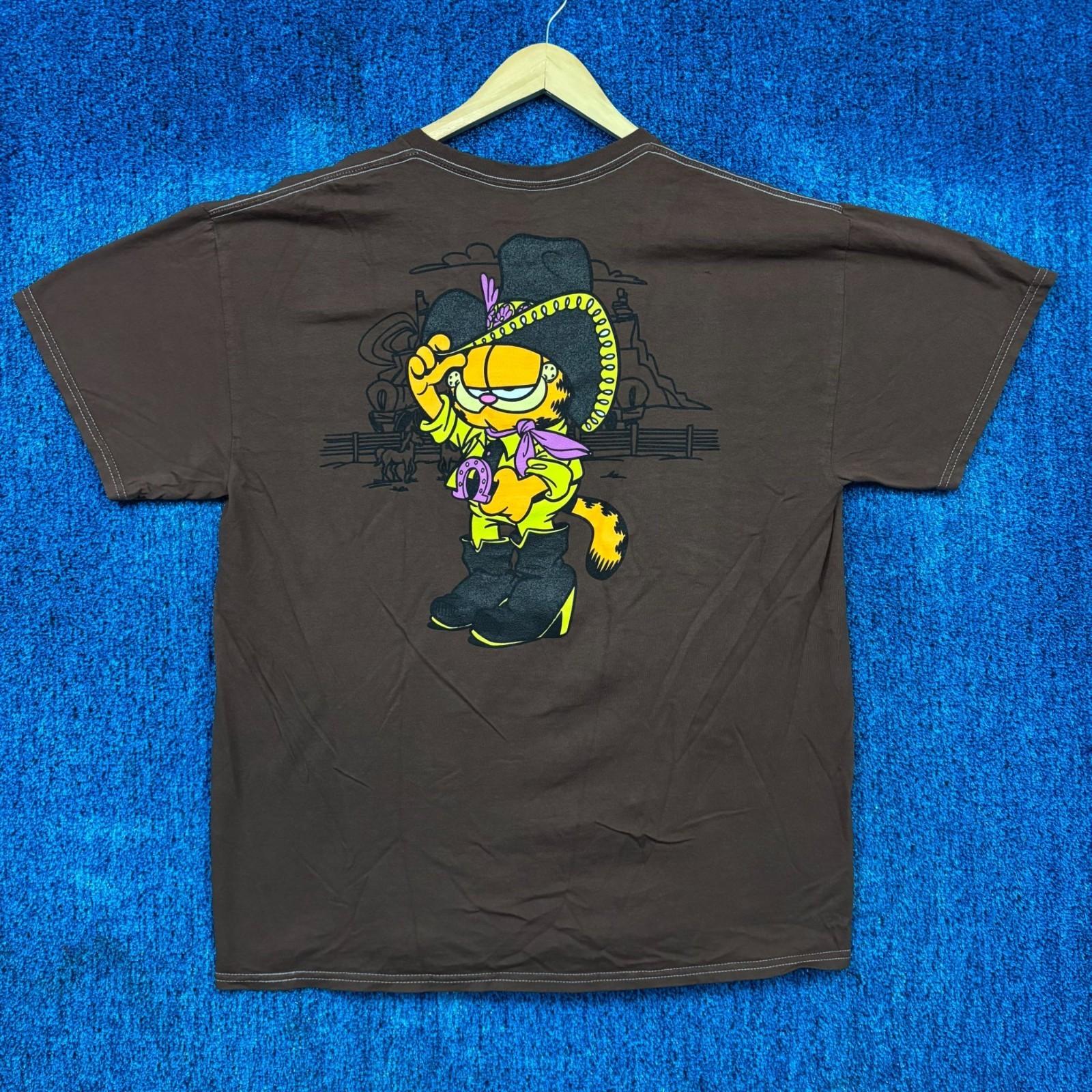 Garfield Cat Rodeo Country Cowboy Cartoon Nickelodeon Tee XL Unisex T-Shirt XL