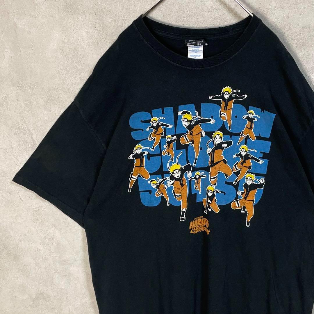 

[USED] Vintage 2000s Naruto Kage Bunshin Short Sleeve Shirt, Anime, Manga, Black, Part 2