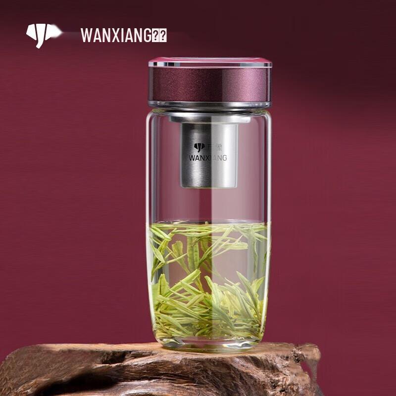 WANXIANG Single-Layer Borosilicate Glass Tea Cup with Filter