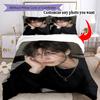 Customize Photos Customize Your Photo Bedding Set Breathable Duvet Cover with Pillowcases Home Decoration Birthday Gift