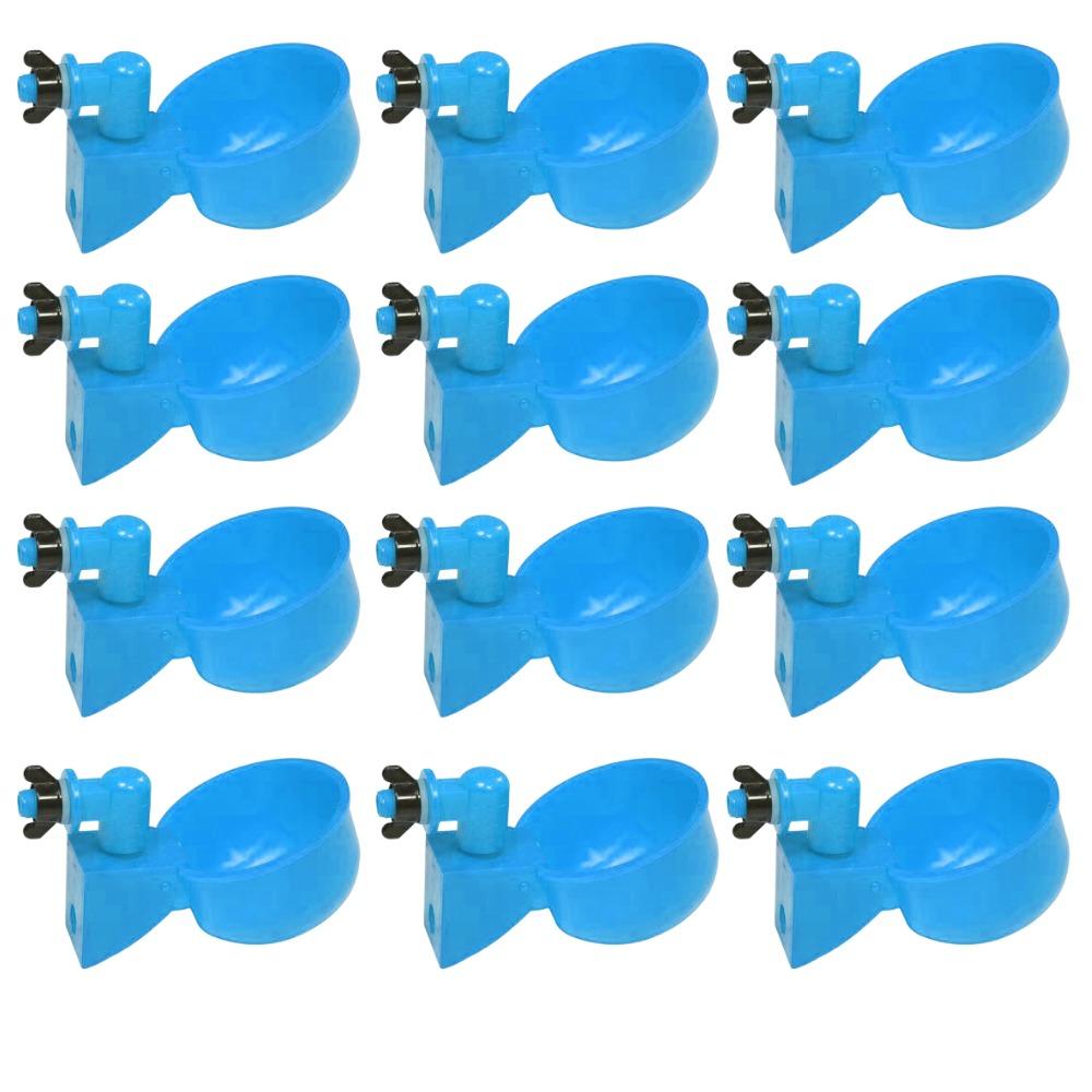 6-24Pcs Poultry Drinking Bowl Feeder Automatic Chicken Drinker Cup Kit Farm Animal Drinking Water Feeder Chick Coop Accessories