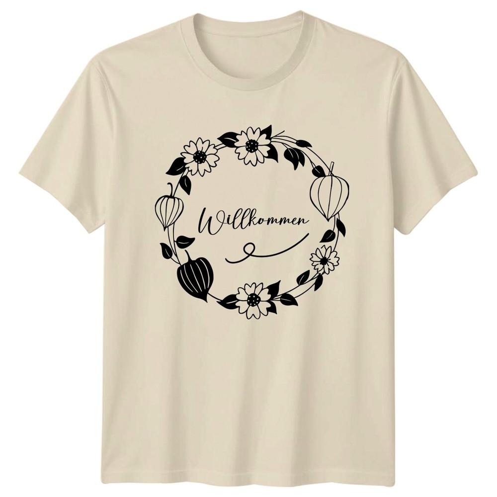 WillkomUnisex Unisexs TShirt GerUnisex Floral Nature Housewarming Gift For Her