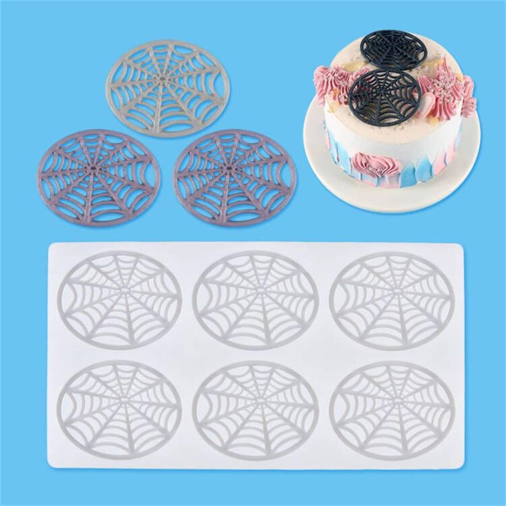 Halloween Spiders Web Silicone Mold DIY Chocolate Mould Dessert Fondant Mold Spiders Web Kitchen Baking Mold Cake Decors