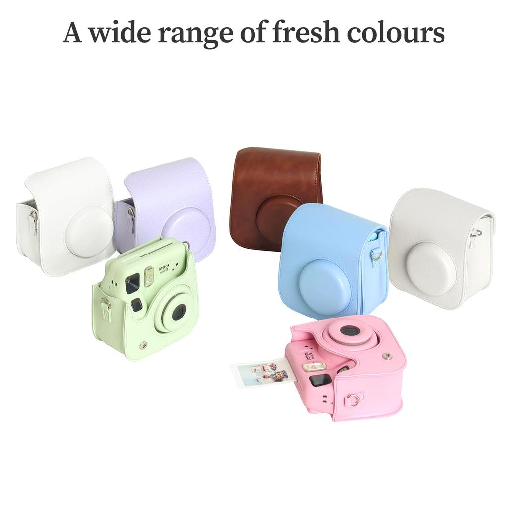 RIEIBI Schutzhülle aus PU-Leder für Fujifilm Instax Instax Mini-Kamera, verstellbare Schultertasche für Instax Mini-Kamera SE/7+ – Gurt, SE/7+ Hülle,