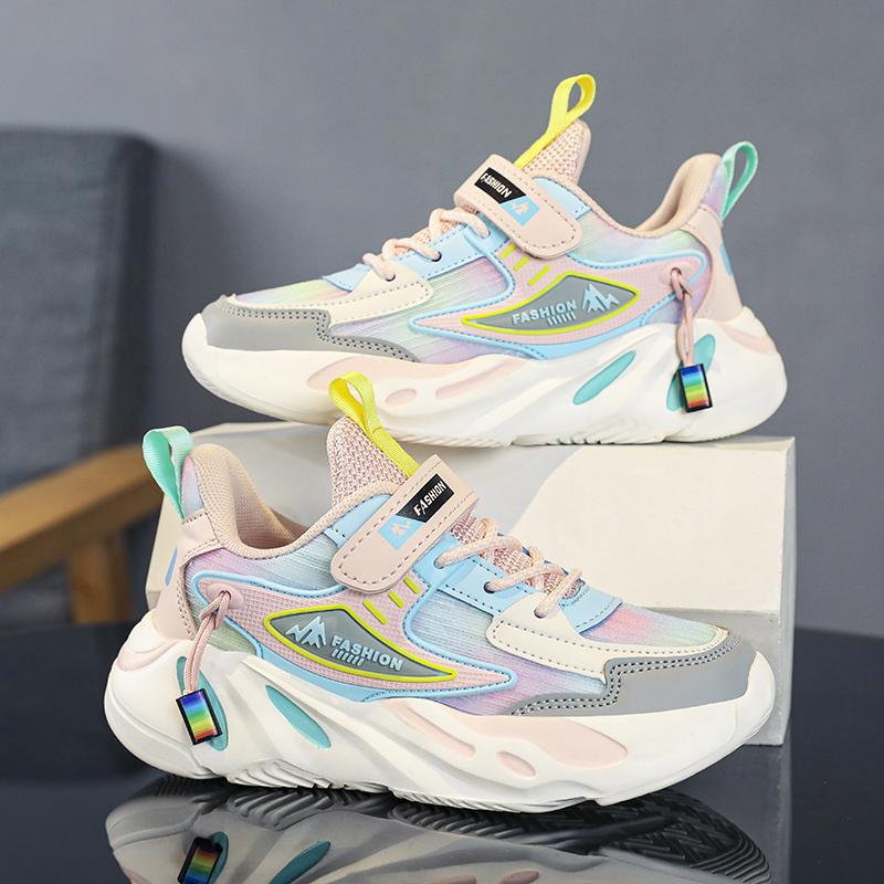 Fashion Children Sport Shoes for Girls Sneakers Non Slip School Walking Sneaker Summer Mesh Breathable For Kids Tennis Casual Non Slip