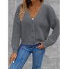 Women Autumn Winter Knitted Sweater Coats Single Breasted Long Sleeve V-neck Knitwear Cardigans Jackets
