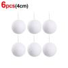 6Pcs White Foam Christmas Balls Wedding Holiday Supplies Portable Home Decorations