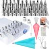 74 Pcs Cake Icing Tips Set, Baking Piping Bags and Flower Nail Tools Kit, Cookie Pastry Decorating Supplies
