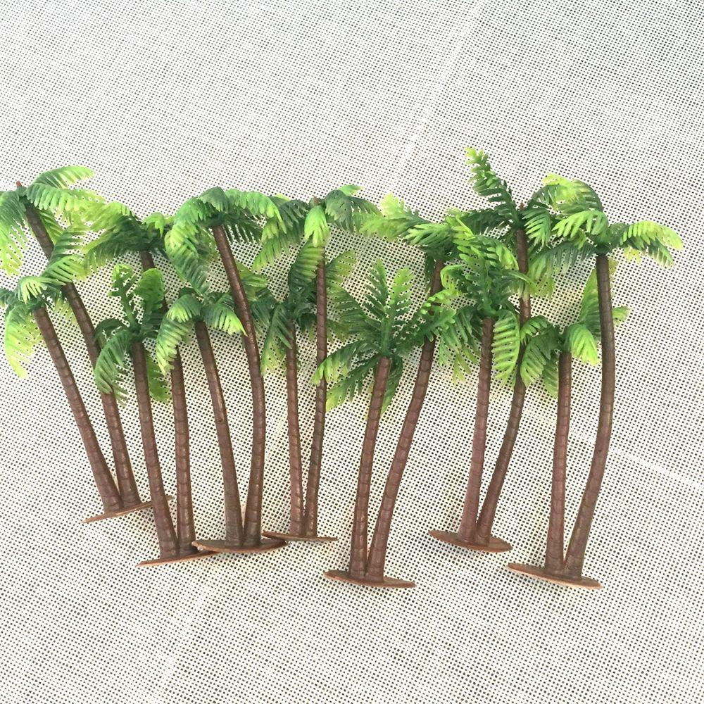Plastic Bonsai Craft Decoration Fake Artificial Plants Miniature Coconut Palm Tree Micro Landscape