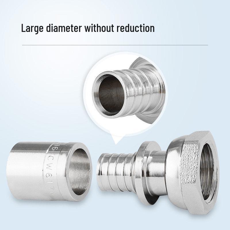 Brass Female Thread Union Reducer for Floor Heating Aluminum-Plastic Pipes