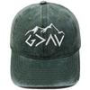 Mountain peak GOD symbol embroidered baseball cap retro dad hat men's and women's leisure outdoor hiking visor