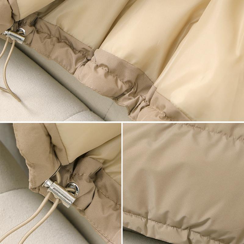 Women's Down Cotton Jacket Short Style New Korean Version Hooded Thickened Cotton Coat for Petite Women Winter Cotton Outerwear