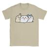 Chubby Bloated Chiikawas Hachiware Usagi Hungry Eat Food Full Fat T Shirts Men's Cotton T-Shirt Tee Shirt Clothing Gift Idea