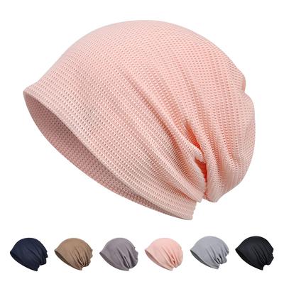 [Petasonien] Summer Knit Hat [100% Cotton, Sweat Absorbent, Quick Drying, Texture, Knit Cap, Beanie, Spring, Summer, Autumn, Thin, 2 Layer Structure,