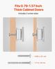 Cabinet Knobs, 10 Pack, 36 mm Zinc Alloy Drawer Pulls Door Handles, Rectangular Kitchen Dresser Solid Knobs, Cupboard Hardware with Screws for